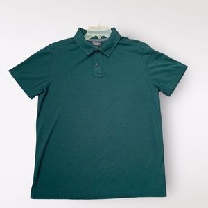 Nordstrom Men's Shop Green Short Sleeve Polo Shirt - Size Large